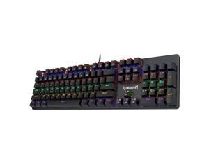 Redragon K608 Valheim Rainbow Gaming Keyboard, 104 Keys NKRO Mechanical Keyboard w/Tactile and Clicky Blue Switch /Soft Tactile and Low Noise Brown Switch/Linear and Quiet Red Switch