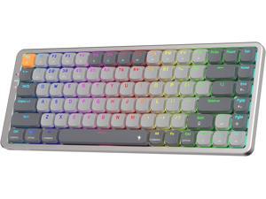 Redragon K652 75 Wireless RGB Mechanical Keyboard Bluetooth24GhzWired TriMode 84 Keys UltraThin Gaming Keyboard wAluminum Top Plate 100 Supported WinMac System  Low Profile Brown Switch