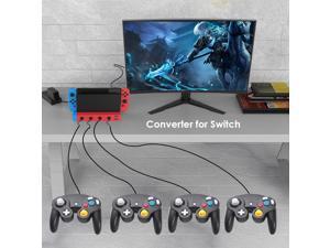 Gaming Controller Changing 4 Ports Gamepad Adapter For Nintendo Switch GameCube Wired Controller Adapter with 2 USB Ports