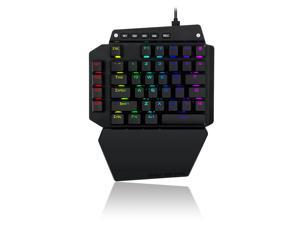 E-YOOSO K700 One Handed RGB Mechanical Gaming Keyboard, RGB LED Backlit, Blue Switches, 6 Macro Keys, One handed Keyboard for PC/Laptop Game (Black)