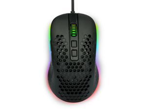 E-YOOSO X-19 Wired Gaming Mouse, Adjustable DPI Up to 8000, RGB Backlit, Programmable Buttons With Macro-Recording, for Gamer (Black)