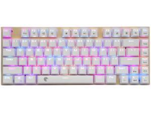 E-Yooso Z-88 RGB Wired Mechanical Gaming Keyboard, Metal Panel, 60% Compact Design, RGB LED Backlit, 81Keys Anti-Ghosting, Hot Swappable, Red Switch-Linear&Quiet Clicky, for PC/Laptop (Gold-White) E-Yooso Z-88 RGB Wired Mechanical Gaming Keyboard, Metal Panel, 60% Compact Design, RGB LED Backlit, 81Keys Anti-Ghosting, Hot Swappable, Red Switch-Linear&Quiet Clicky, for PC/Laptop (Gold-White)
