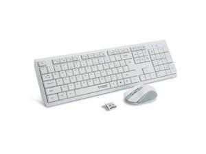 E-YOOSO E710 Wireless 2.4GHz Keyboard and Mouse Combo Set Super Slim Multimedia Keys for Home Desktop Laptop Notebook (White) E-YOOSO E710 Wireless 2.4GHz Keyboard and Mouse Combo Set Super Slim Multimedia Keys for Home Desktop Laptop Notebook (White)