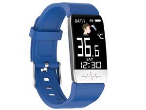 ST01 Smart Watch IP67 Waterproof Fitness Wristband Real-time Temperature, Heart Rate, Blood Pressure, Blood Oxygen ECG, Monitoring ECG, Sport Step Counting, Compatible Android/iOS