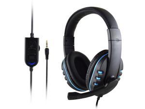 Gaming Headset, HI-FI Audio Quality Wired Crystal Clarity Sound Professional Headphones with Microphone for Mac Laptops Tablet Phone, 3.5 MM