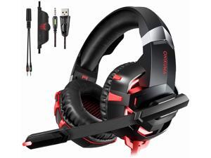Gaming Headset Xbox One Headset PS4 Headset with Crystal Clear Mic & LED Light, Compatible with PC, PS4, Xbox One Controller Gaming Headset Xbox One Headset PS4 Headset with Crystal Clear Mic & LED Light, Compatible with PC, PS4, Xbox One Controller