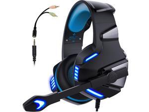 Gaming Headset for PS4 Xbox One, Micolindun Over Ear Gaming Headphones with Mic Stereo Surround Noise Reduction LED Lights Volume Control for Laptop, PC, Tablet, Smartphones Gaming Headset for PS4 Xbox One, Micolindun Over Ear Gaming Headphones with Mic Stereo Surround Noise Reduction LED Lights Volume Control for Laptop, PC, Tablet, Smartphones