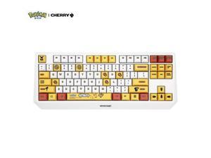 CHERRY MX 10 POKEMON Pikachu Collaboration Gaming Mechanical Keyboard Red Switch 87 Keys PBT Keycaps POKEMON KeyboardYellowWhite Keyboard