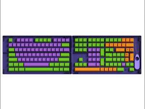 EVA 158-Key ASA Profile PBT Double-Shot Full Keycap Set for Mechanical Keyboards with Collection Box