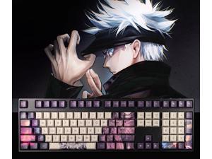 Jujutsu Kaisen Gojo Satoru 108 Keys Anime Keycaps PBT Mechanical Keyboard  Cherry MX Switch - Anime Keyboard