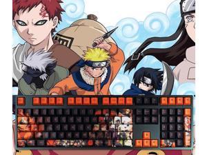 Naruto keycaps PBT fivesided heat sublimation secondary anime Kakashi Naruto mechanical keyboard accessories DIY
