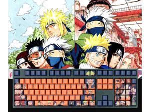 Naruto translucent mechanical keyboard keycap Naruto Kakashi PBT thermal sublimation anime personality satellite axis 108