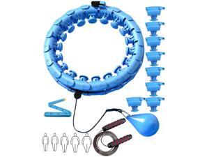 28Pcs Weighted Hoola Hoop Trainer, Plus Size Smart Exercise Hula Hoops with Skipping Rope and Tape Measure for Adults Weight Loss Blue 28Pcs Weighted Hoola Hoop Trainer, Plus Size Smart Exercise Hula Hoops with Skipping Rope and Tape Measure for Adults Weight Loss Blue