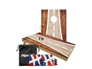 Cornhole Boards Highway Set with 8 Cornhole Bags,100% SOLID WOOD,adopt UV digital printing,and are treated with a transparent waterproof coating Cornhole Boards Highway Set with 8 Cornhole Bags,100% SOLID WOOD,adopt UV digital printing,and are treated with a transparent waterproof coating
