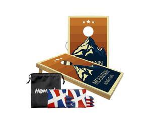 Cornhole Boards Mountain Adventure Set with 8 Cornhole Bags,100% SOLID WOOD,adopt UV digital printing,and are treated with a transparent waterproof coating Cornhole Boards Mountain Adventure Set with 8 Cornhole Bags,100% SOLID WOOD,adopt UV digital printing,and are treated with a transparent waterproof coating