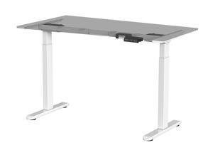 Dual Motor Electric Standing Desk Frame, Height Adjustable Sit Stand Desk Frame, Load 265lbs Electric Stand Up Desk Frame, Width Range is 41.33"-62.99", Height Range is 27.4"-51.1" - Frame Only, White