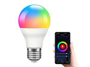 Giant Base Smart Light Bulb, A19 E26 9W Wi-Fi LED Smart Bulb, Works with Alexa, Echo, Google Home & Siri (No Hub Required), RGB-CCT Multicolor, Warm to Cool White Dimmable, 60W Equivalent