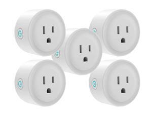 Giant Base Smart Plug, Smart WiFi Outlet Works with Alexa and Google Home, 2.4G WiFi Only, No Hub Required, Remote Control Your Home Appliances from Anywhere, ETL and FCC Listed 5 Pack Giant Base Smart Plug, Smart WiFi Outlet Works with Alexa and Google Home, 2.4G WiFi Only, No Hub Required, Remote Control Your Home Appliances from Anywhere, ETL and FCC Listed 5 Pack