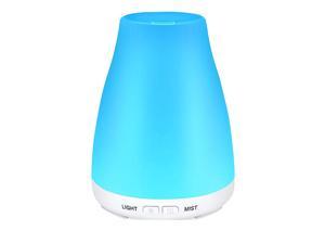 Giant Base 100ml Essential Oil Diffuser, Upgraded Diffusers for Essential Oils Aromatherapy Diffuser Cool Mist Humidifier with 7 Colors Lights 2 Mist Mode Waterless Auto Off for Home Office Room