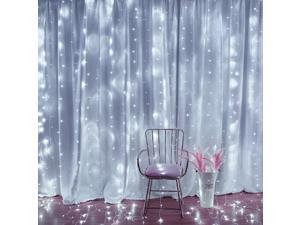 Giant Base 300 LED Curtain Lights 8 Lighting Modes Multi-colors Window Curtain String Lights with Remote USB Powered For Home Party Christmas Bedroom Indoor Outdoor Decor