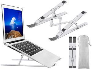 Giant Base Laptop Stand, Laptop Holder Riser Computer Stand, Adjustable Aluminum Foldable Portable Notebook Stand, Compatible with MacBook Air Pro, HP, Lenovo, Dell, More 10-15.6 Laptops and Tablets