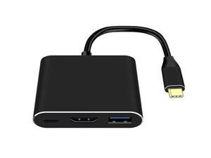 Giant Base USB C/Type C to HDMI Adapter, Thunderbolt 3 to HDMI 4K Adapter, USB-C Digital AV Multiport Adapter for MacBook/iPad Pro/ S20/S10+/Projector with USB 3.0 Port & PD Quick Charging Port Black