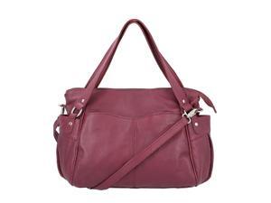 Burgundy Leather RFID Sling Bag Women Handbag with Standing Studs Burgundy Leather RFID Sling Bag Women Handbag with Standing Studs