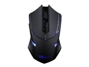 X-08 7-keys 2400DPI 2.4G Wireless Mute Gaming Mouse with USB Receiver & Colorful Backlight