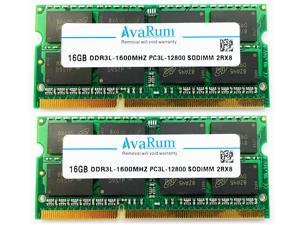 32GB Kit 2X16GB DDR3L-1600Mhz PC3L-12800 2RX8 SO-DIMM Laptop Notebook Memory by AVARUM RAM