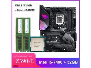 Asus ROG STRIX Z390-E GAMING ATX Desktop Motherboard Combo Set with Intel Core i5-7400 LGA 1151 CPU 2pcs X 16GB = 32GB 3200MHz DDR4 Memory by Avarum Ram