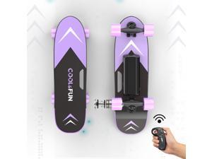 Cool&Fun Electric Skateboard, 150W Brushless Motor Electric Skateboard with Remote, 10MPH Top Speed, 7 Miles Range, 2 Speeds Adjustment, Max Load up to 180 Lbs, Electric Skateboard for Adults