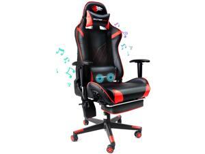 SOUTHERN WOLF Video Game Chair, Soft Leather Gaming Chair with Bluetooth Speakers, Racing Style Home/Office Chair with Footrest & Headrest, Ergonomic PC Game Computer Desk Chair with Lumbar Massage SOUTHERN WOLF Video Game Chair, Soft Leather Gaming Chair with Bluetooth Speakers, Racing Style Home/Office Chair with Footrest & Headrest, Ergonomic PC Game Computer Desk Chair with Lumbar Massage