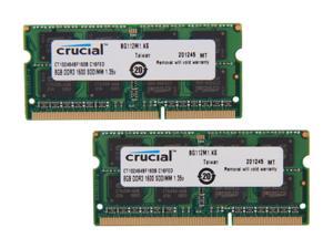 Crucial 16GB (2 x 8GB) 204-Pin DDR3 SO-DIMM DDR3L-1600 (PC3L-12800) Laptop Notebook Memory CT2KIT102464BF160B