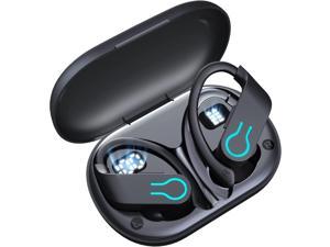 Bluetooth Headphones Wireless Earbuds Sports OverEar Bluetooth 53 Ear Buds with Earhooks 120H Playtime Wireless Headphones for Workout Waterproof Audifonos Bluetooth inalambricos LED Power Display