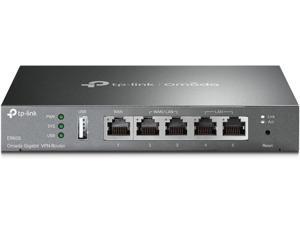 TPLink ER605 V2 Wired Gigabit VPN Router  Up to 3 WAN Ethernet Ports  1 USB WAN  SPI Firewall SMB Router  Omada SDN Integrated  Load Balance  Lightning Protection  Limited Lifetime Protection