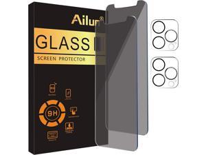 Ailun 2 Pack Privacy Screen Protector for iPhone 11 Pro Max65 inch  2 Pack Camera Lens Protector Anti Spy Private Tempered Glass Film9H Hardness  HDBlack