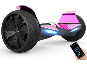 EVERCROSS 8.5" Hoverboard, Off-Road All Terrain Balancing Scooter, App-Enabled Bluetooth Hoverboards, Hover Board for Kids Teenagers Adults Pink