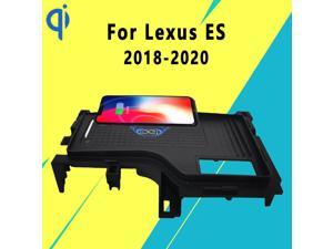 For Lexus ES 2018-2020 15W Qi Fast Charging Car Vehicle Wireless Charger Pad Android Iphone XiaoMi SamSung Holder Smart Plate