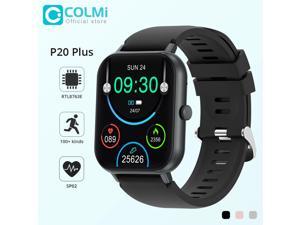 COLMI P20 Plus 2023 Smartwatch 183 inch Bluetooth Calling 100 Sport Models Heart Rate Sleep Monitor Smart Watch For Men Women color Black