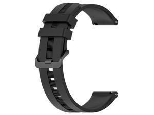 Wristband Watchband Silicone Watch Band Replacement Adjustable Comfortable for Galaxy Watch5 for Samsung Gear S3 Classic22mmBlack