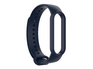 Silicone Smart Watch Strap Solid Color Replacement Wrist Band Universal for Mi Band 66 NFC55 NFC Huami Amazfit Band 5Dark Blue