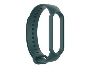 Silicone Smart Watch Strap Solid Color Replacement Wrist Band Universal for Mi Band 66 NFC55 NFC Huami Amazfit Band 5Deep Green