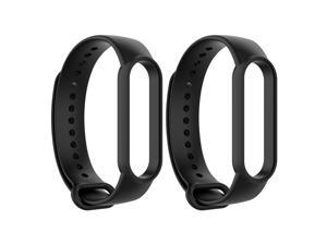 Silicone Smart Watch Strap Solid Color Replacement Wrist Band Universal for Mi Band 66 NFC55 NFC Huami Amazfit Band 5Black Black