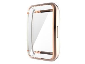 TPU Bracelet Case Frame Watch Protector Full Cover for Huawei Band 7  Band 6 Pro  Honor Band 6 Protective Bumper ShellRose Gold