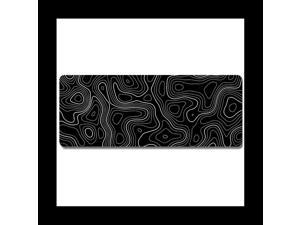 Topographic Contour Extended Big Mouse Pad Computer Keyboard Mouse Mat Mousepad with 3Mm NonSlip Base