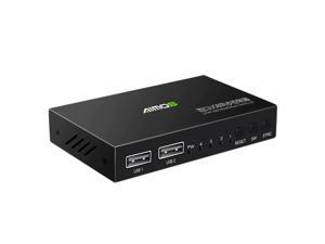 AIMOS 2 Ports USB to 4 Ports USB-B KVM Switch Box USB 2.0 Keyboard Mouse Synchronizer USB Splitter for Monitor PC Controller AIMOS 2 Ports USB to 4 Ports USB-B KVM Switch Box USB 2.0 Keyboard Mouse Synchronizer USB Splitter for Monitor PC Controller