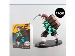 17cm Anime Demon Slayer Kamado Tanjirou Carry a box Action Figure Kimetsu No Yaiba Model toys Collectible doll Holiday giftsWith box