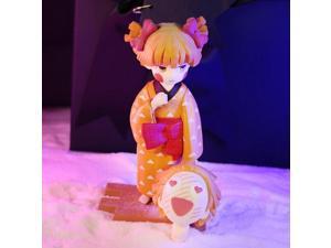 13cm Anime Demon Slayer Action Figures Double Headed Gk Kamado Tanjirou Nezuko Doll Flower Series Collectible Model Toy Gift
