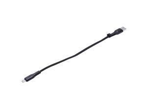 USB to Micro-USB Short Flat Charging Cable with Metal Connector for Android Device and Power Bank Charge (0.65 ft /0.2 m) (Black USB to Micro-USB Short Flat Charging Cable with Metal Connector for Android Device and Power Bank Charge (0.65 ft /0.2 m) (Black