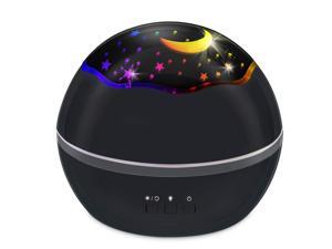 Rocky's Small Ball Shape 2 Films Lovely Night Light Projector for Kids and Family Black Rocky's Small Ball Shape 2 Films Lovely Night Light Projector for Kids and Family Black